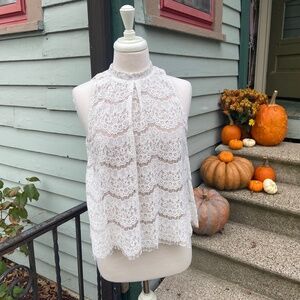 Beautiful Lace Sleeveless Shirt by Love Fire, Size Medium.